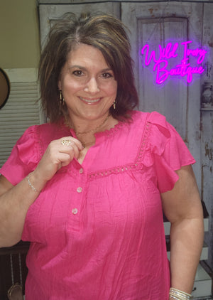 CURVY Pink Love Top