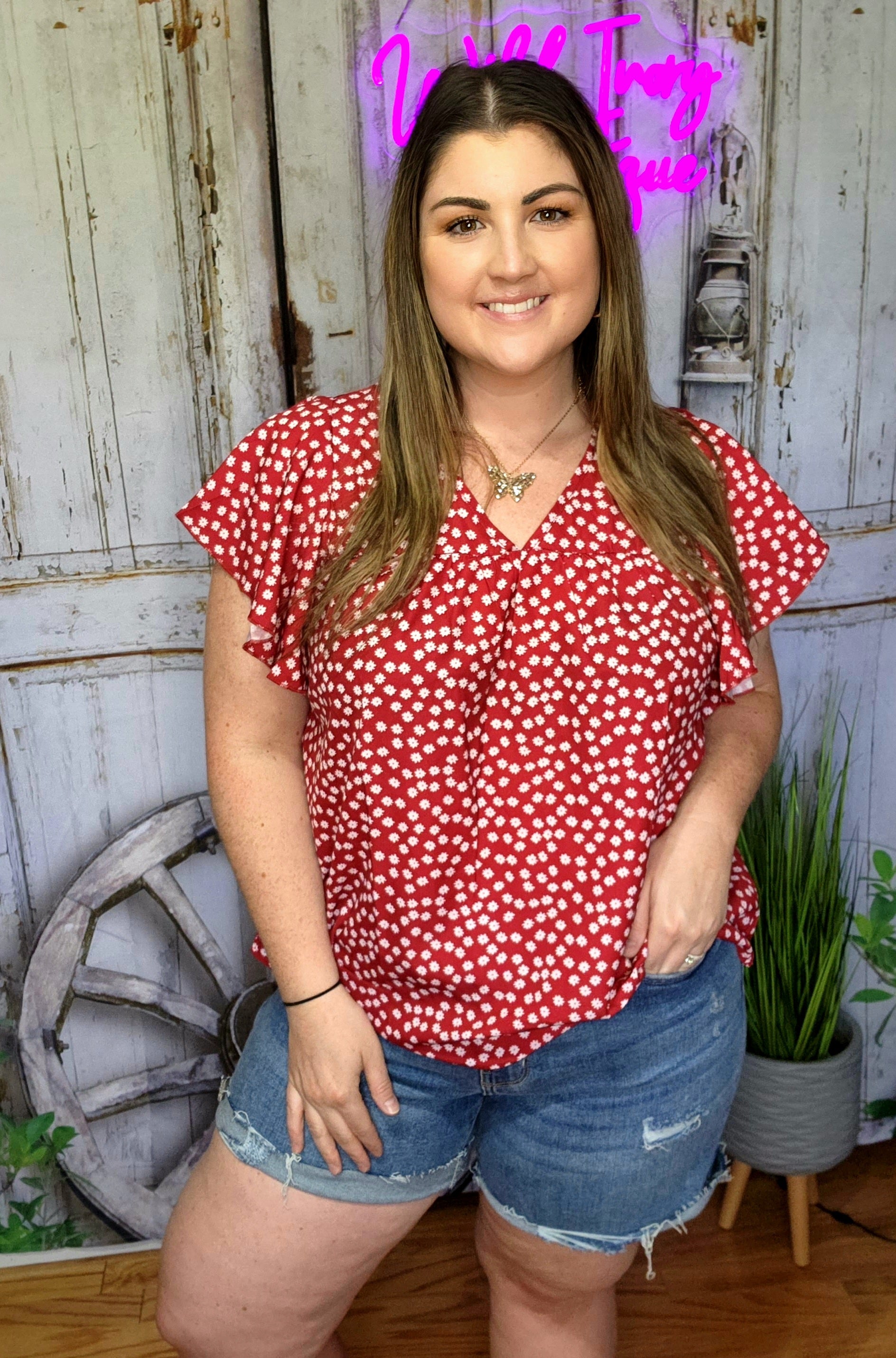 Fun Floral Top <2 colors>