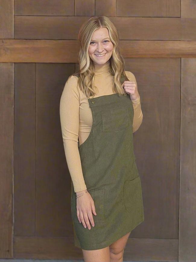 Everyone Needs A Cute Corduroy Overall Dress