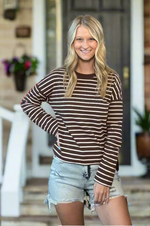 We All Need The Brown Stripped Sweater