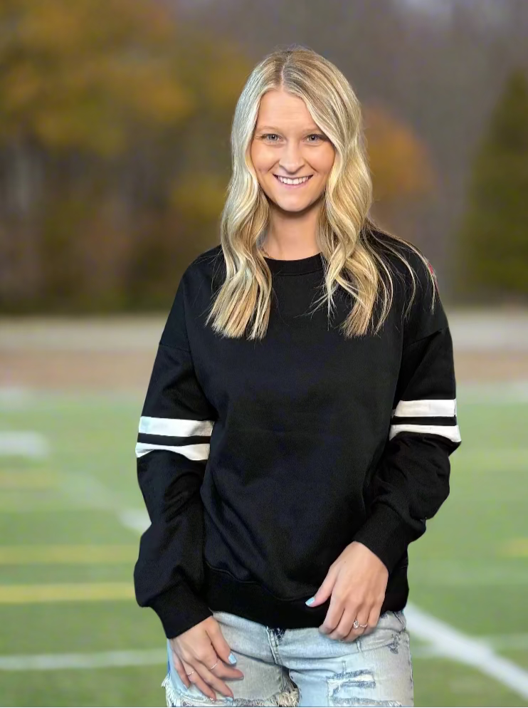 Varsity Striped Oversized Pullover