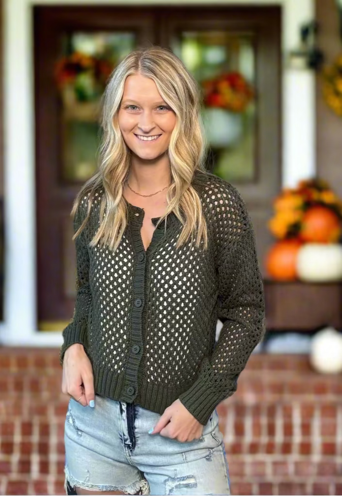 CROCHET CARDIGAN SWEATER