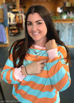 Saturday Social Striped Pullover