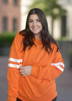 Varsity Striped Oversized Pullover