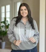 Waffle Patchwork Hooded Top