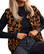Leopard Sherpa Vest