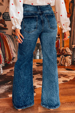 Vintage Inspired Wide Leg Jeans