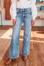 Vintage Inspired Wide Leg Jeans