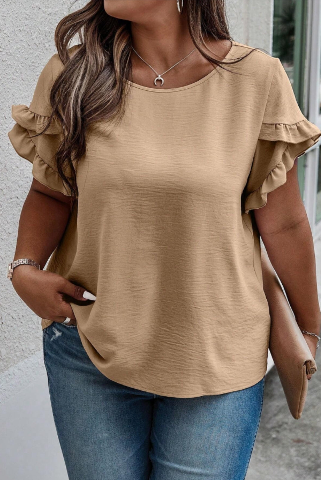 CURVY French Beige Top