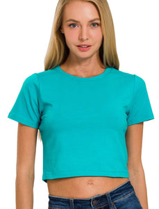 Zenana Cropped Tee <3 colors>