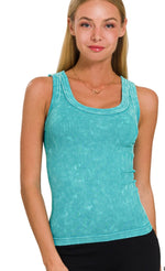 Zenana Ribbed Tank <2 colors>