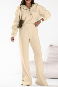 2 Pce Hooded + High Waist Pant Set