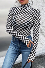 Let's Play Checkered Body Suit <2 colors>