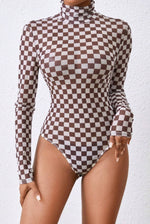 Let's Play Checkered Body Suit <2 colors>