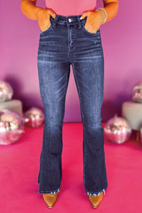 CURVY Split Flare Jeans