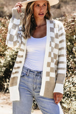 Checkered & Stripes Cardigan