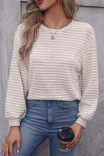 CURVY Grab N Go Simply Cute Stripped Top