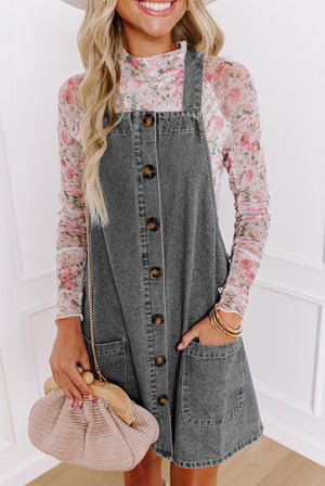 Such A Sweet Blue Jean Button Up Dress