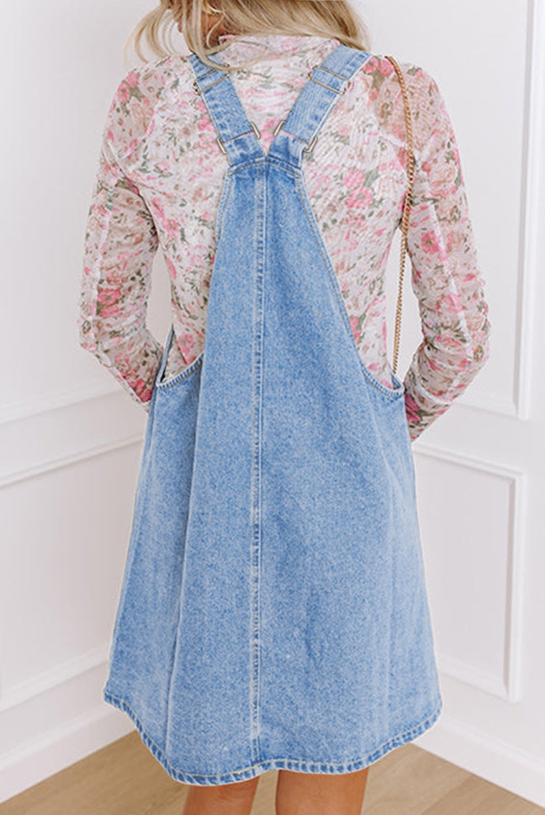 Such A Sweet Blue Jean Button Up Dress