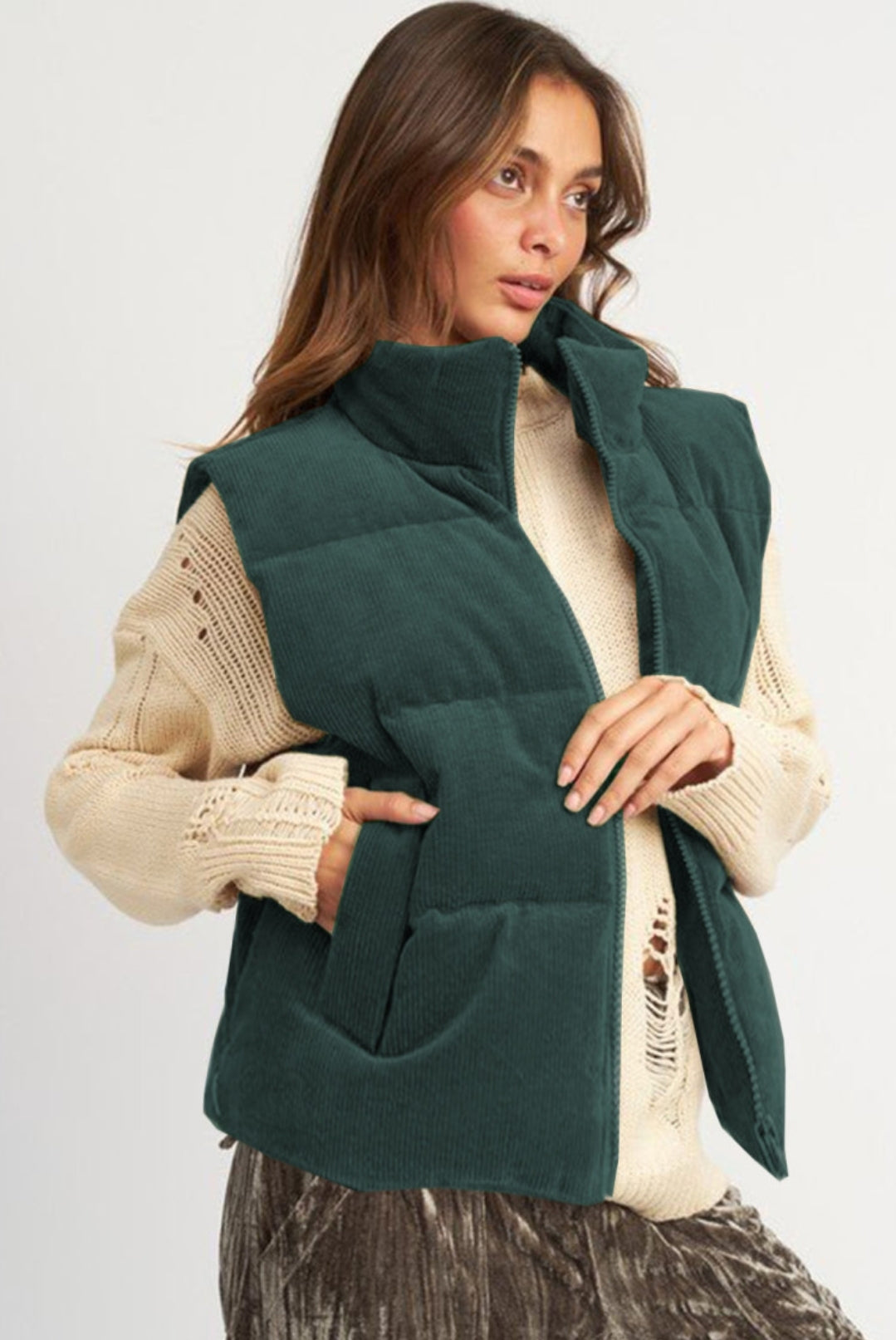 Corduroy Puffy Vest - Yes!!!