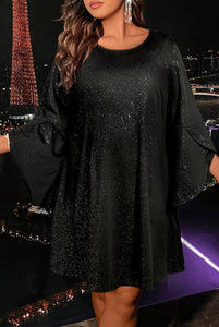 CURVY Black Touch Of Sparkle Dress