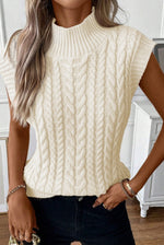 Classy Sleeveless Mock Neck Sweater