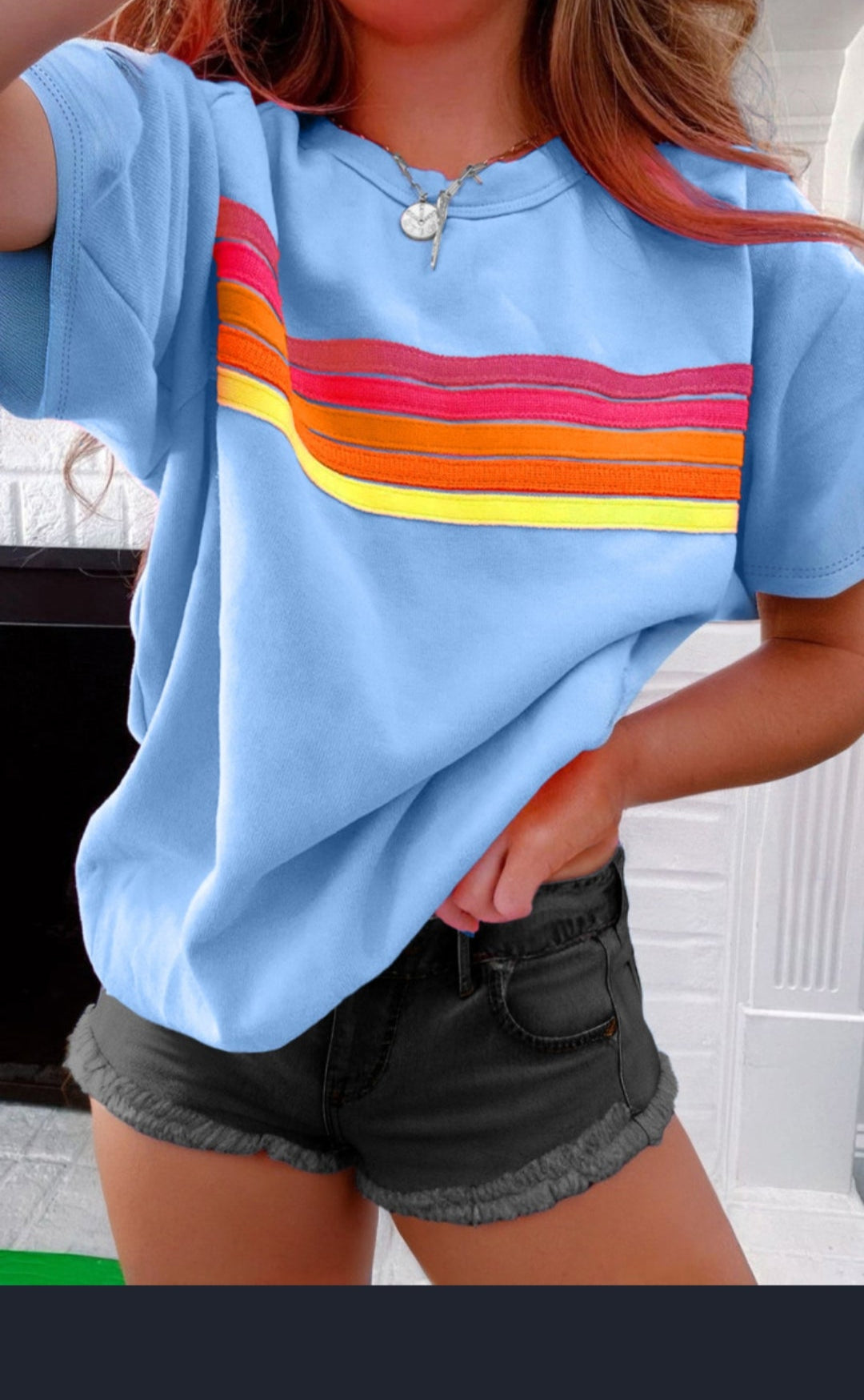 Over The Rainbow Blue Short Sleeved Tee