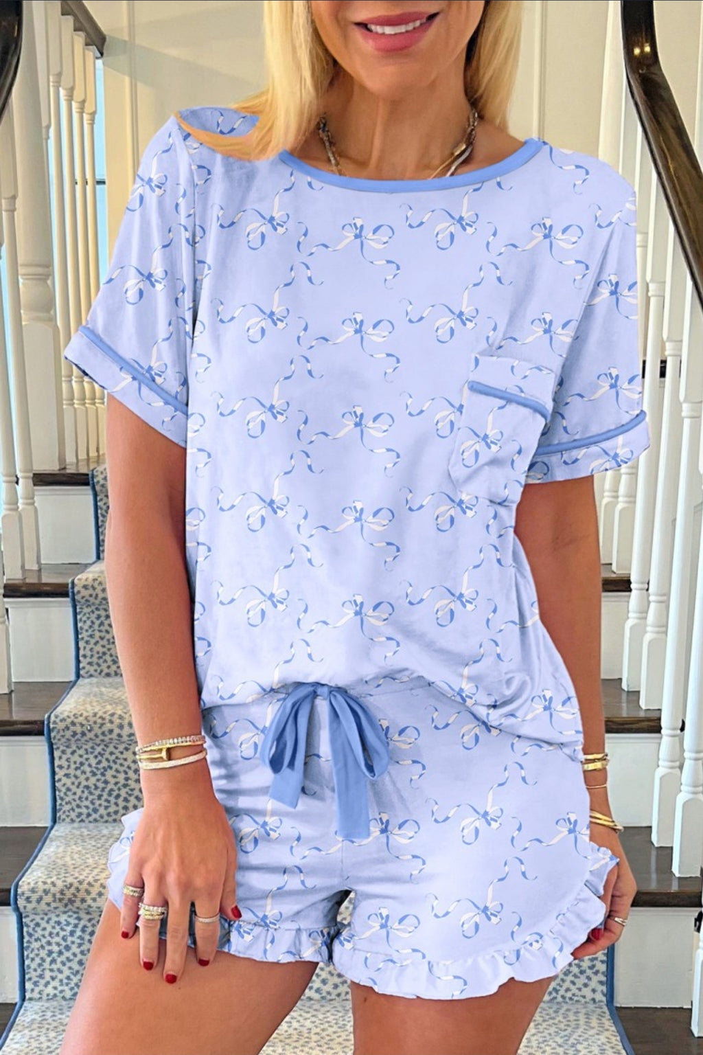 Blue Skies For Daze PJ Set