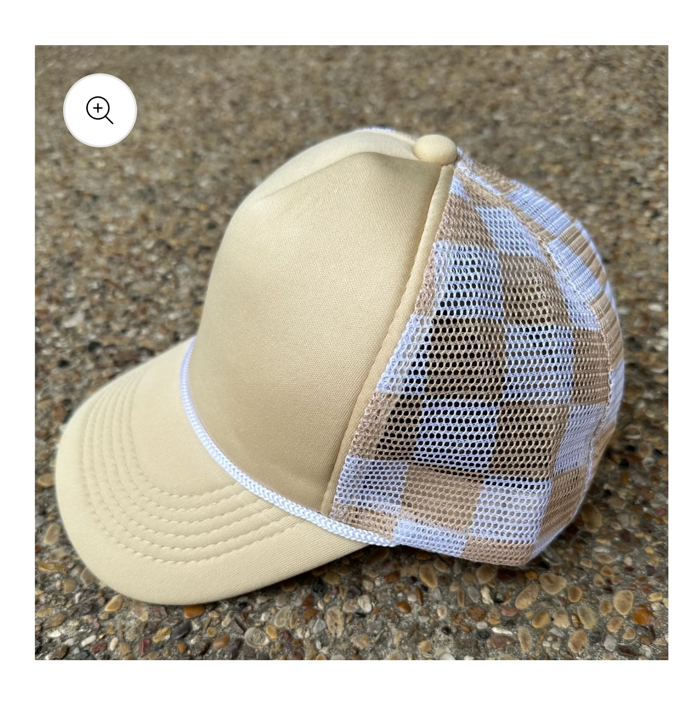 Gold & Check Trucker Hat