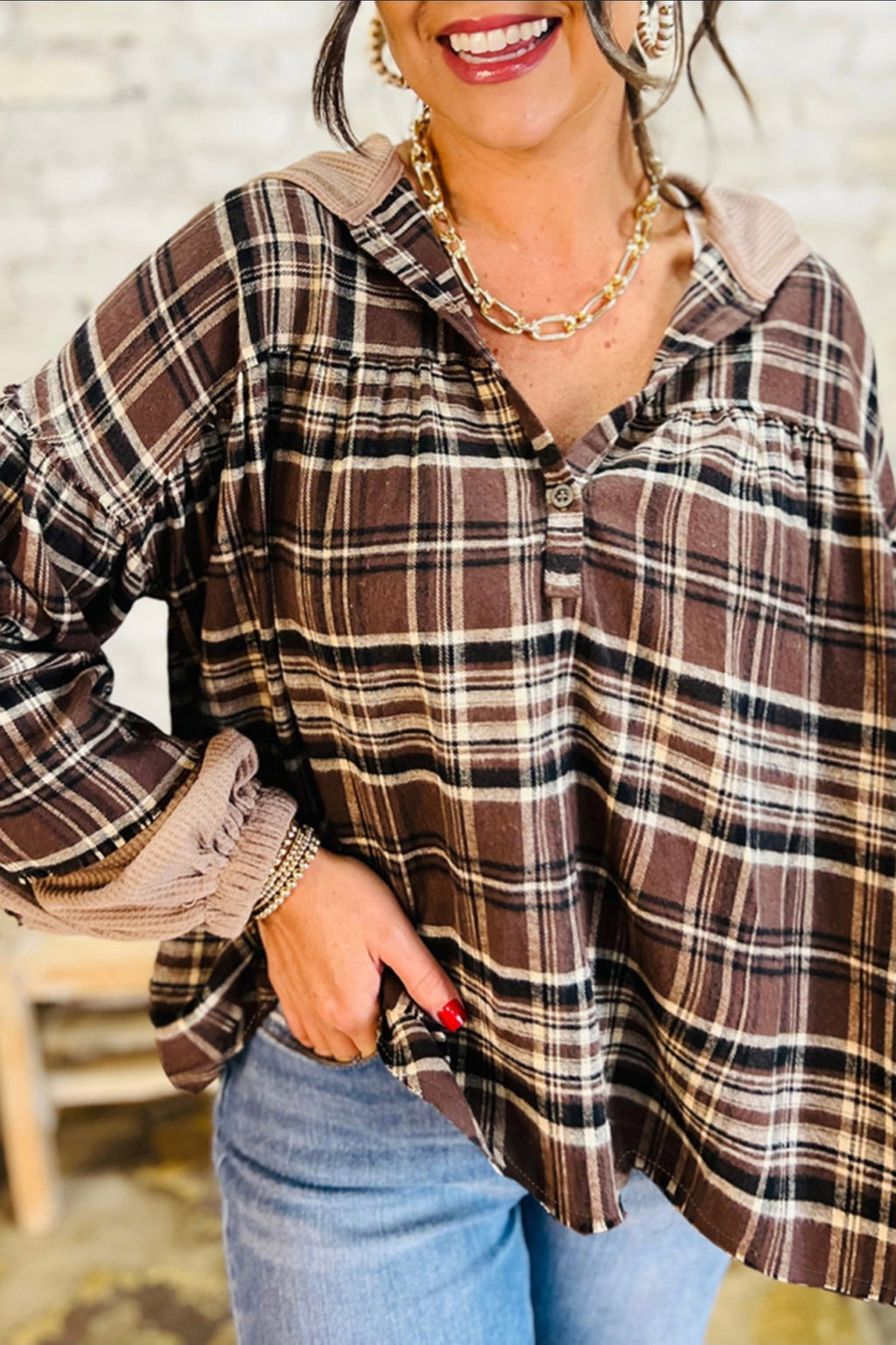 Proud Of The Plaid Hooded Top