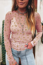 Love the Flowers Mesh Top