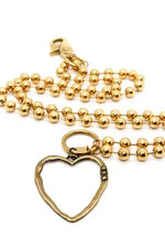 Gold Cut Out Heart Pendant Convertible Necklace