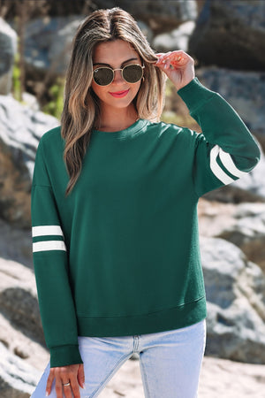 Varsity Striped Oversized Pullover