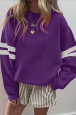 Varsity Striped Oversized Pullover