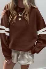 Varsity Striped Oversized Pullover