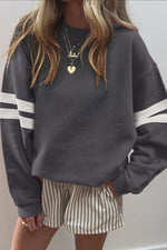 Varsity Striped Oversized Pullover