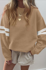 Varsity Striped Oversized Pullover