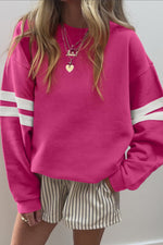 Varsity Striped Oversized Pullover