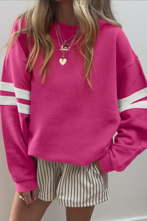Varsity Striped Oversized Pullover