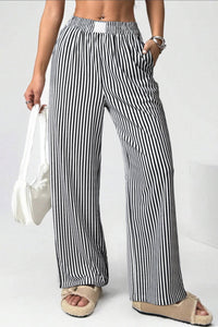 Black Striped Pants