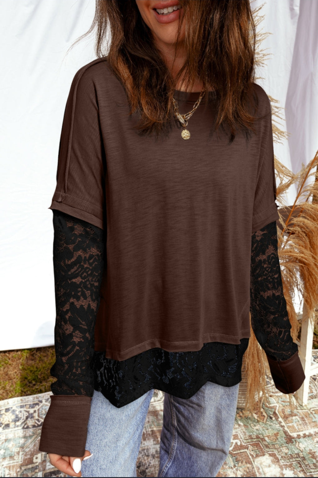 Lace Accent Top