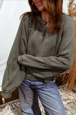 Mineral Wash With Lace Sweatshirt