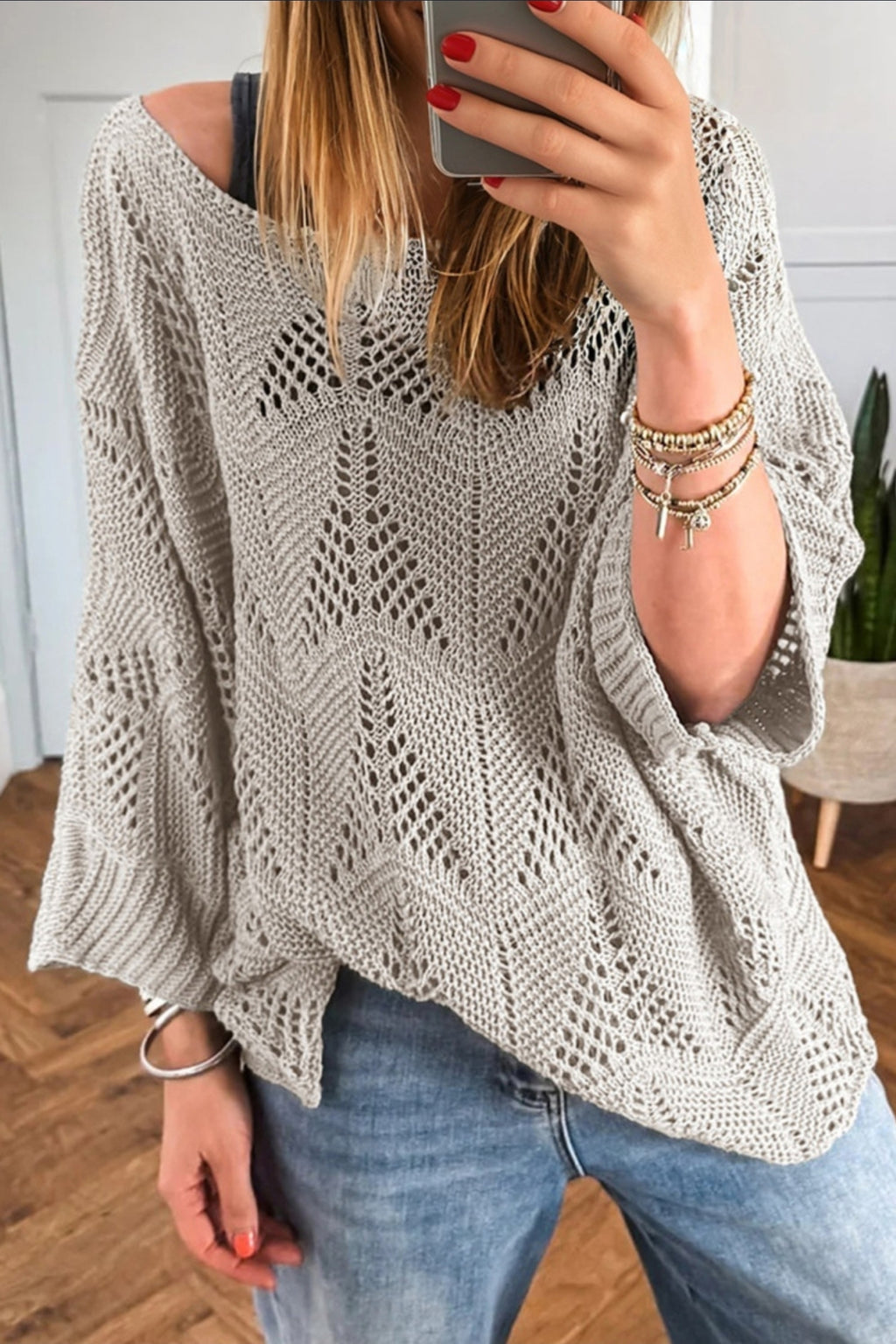 Hollow Out Knit Sweater