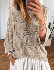 Hollow Out Knit Sweater