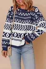 2 Color Abstract Sweater