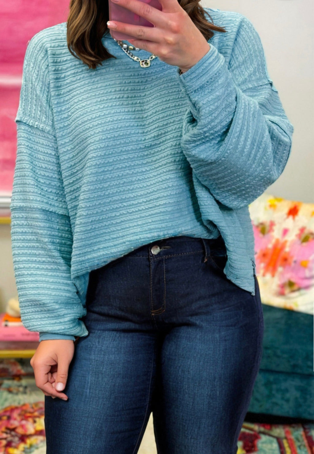 CURVY Blue Skies Top