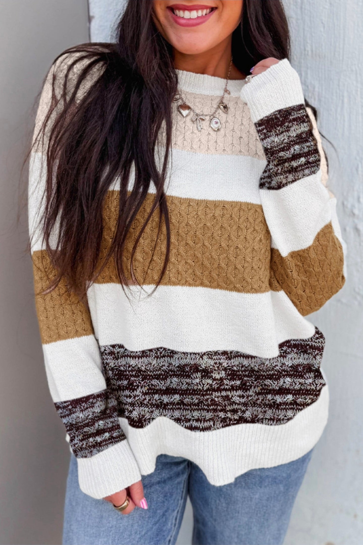 Bring On All The Textures & Stripes Sweater