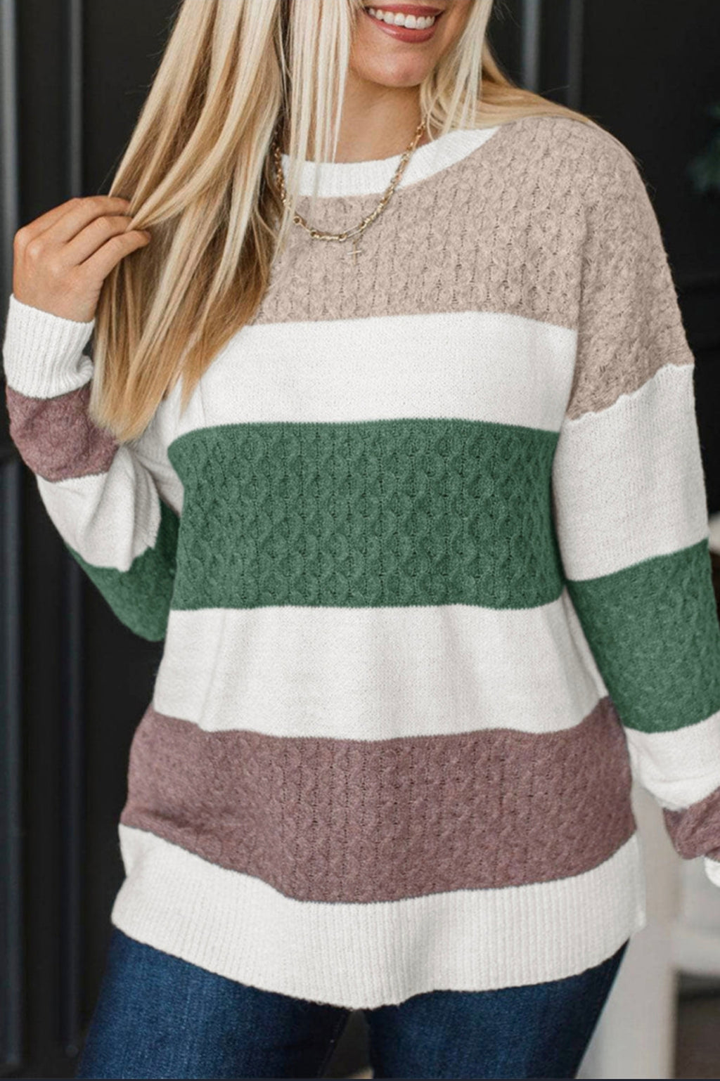 Bring On All The Textures & Stripes Sweater