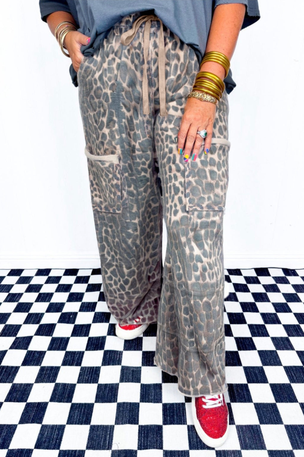 CURVY Leopard Casual Pants