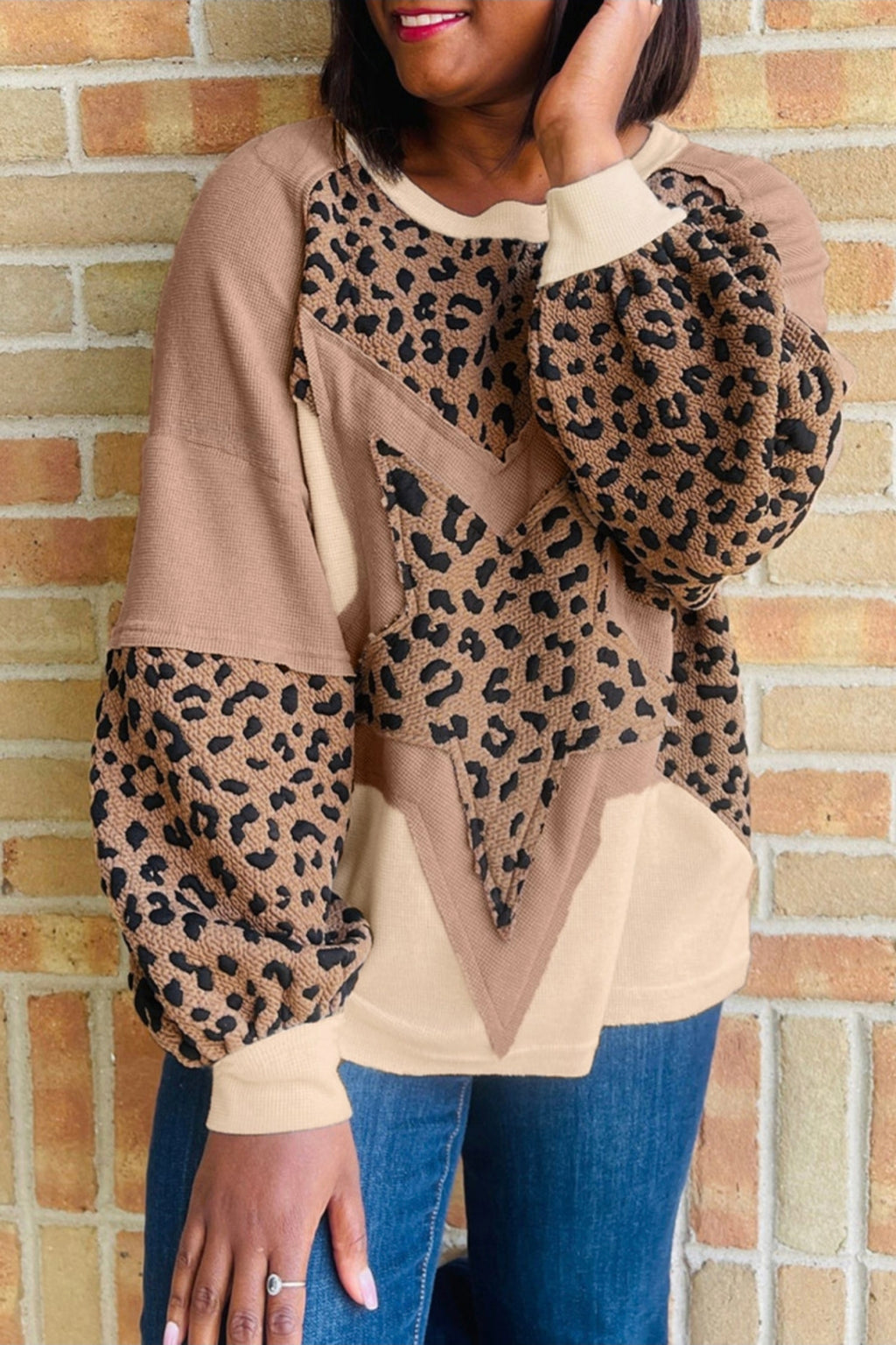 Cozy Leopard Big Star Pullover